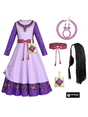  Principessa Desiderio Costume Vestito Carnevale Bambina Asha WISH09